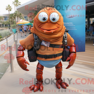 Rust Eremitt Krabbe maskot...
