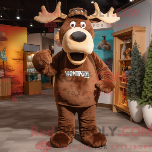 Brown Moose mascottekostuum...