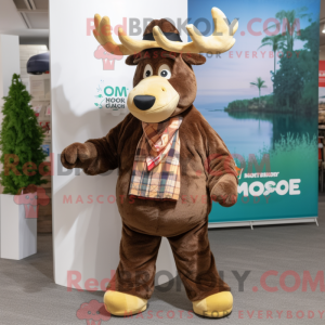 Brown Moose mascottekostuum...