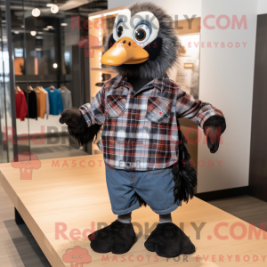 Sort Gosling maskot kostume...