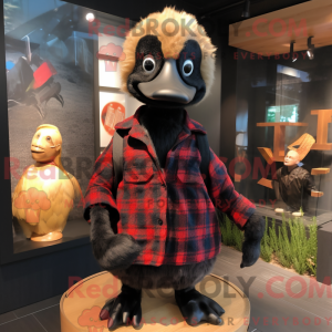Sort Gosling maskot kostume...