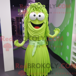 Lime Green Spaghetti mascot...
