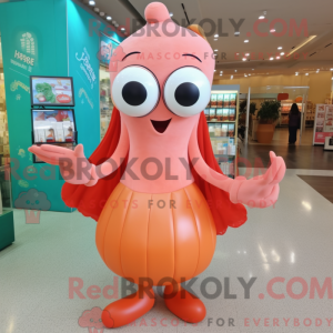 Postava maskota Peach Squid...