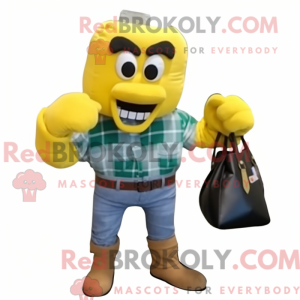 Gul boksehandske maskot...