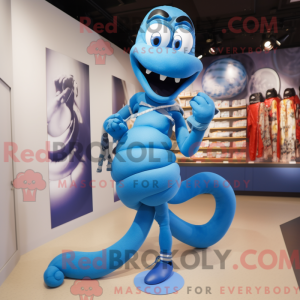 Blue Snake mascotte kostuum...