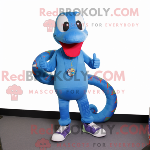 Blue Snake mascotte kostuum...