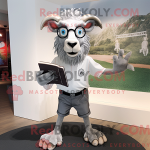 Sølv ged maskot kostume...