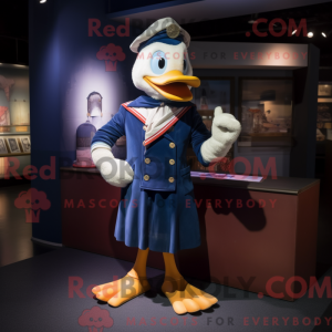 Navy Goose mascottekostuum...