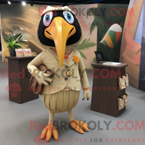 Máscara de tucano bronzeado...