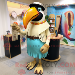 Tan Toucan mascot costume...