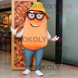 Peach Pizza Slice mascot...
