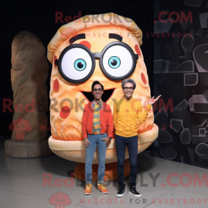 Peach Pizza Slice mascot...