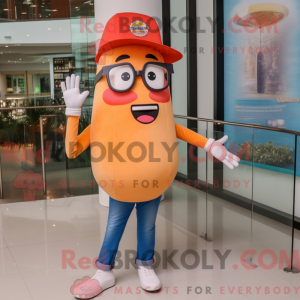 Peach Pizza Slice mascot...