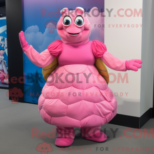 Pink Turtle-mascottekostuum...