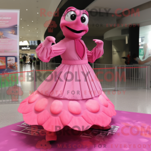 Pink Turtle-mascottekostuum...