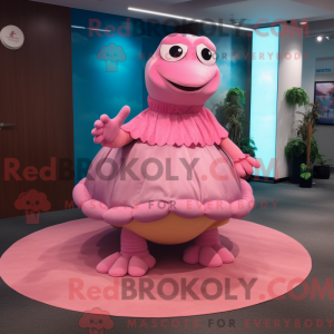 Pink Turtle-mascottekostuum...