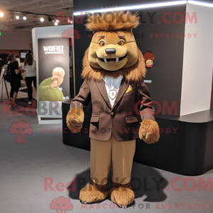 Brown King mascottekostuum...