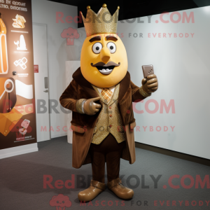 Brown King mascot costume...