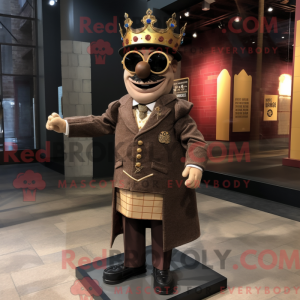Brown King mascottekostuum...