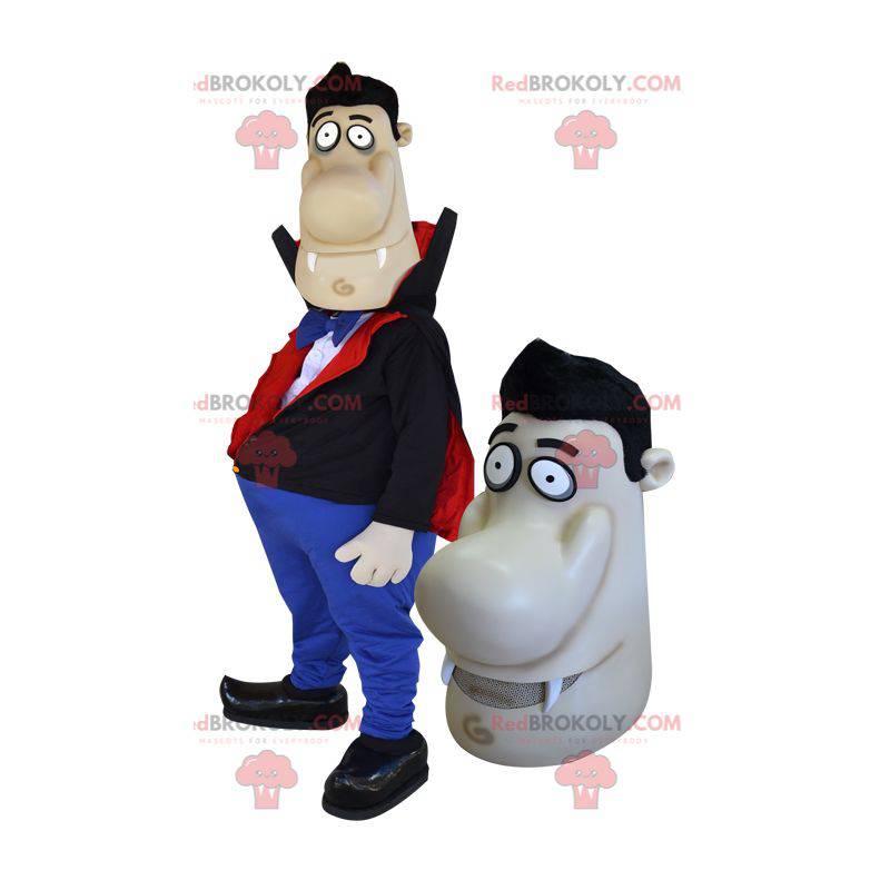 Mascot plump vampire man with a huge nose - Redbrokoly.com