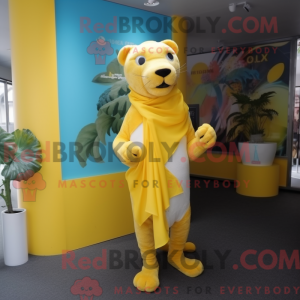 Lemon Yellow Panther mascot...