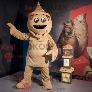 Tan Goulash mascot costume...