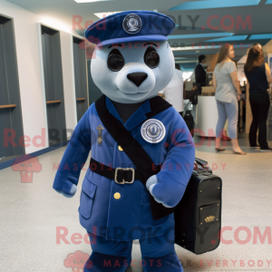 Blue Navy Seal maskot...