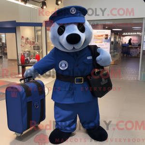 Blue Navy Seal mascot...