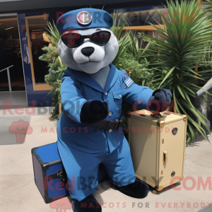 Blue Navy Seal mascot...