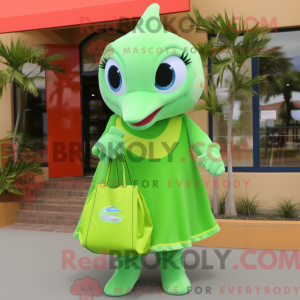 Postava maskota Lime Green...
