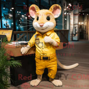 Gul Dormus maskot drakt...
