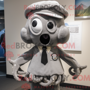 Grå Octopus maskot kostume...