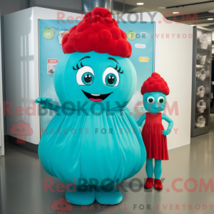 Turkis hindbær maskot...