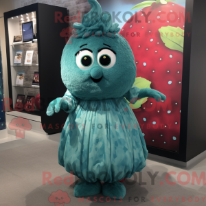 Turkis hindbær maskot...