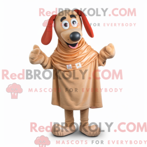 Tan Hot Dogs maskot kostume...
