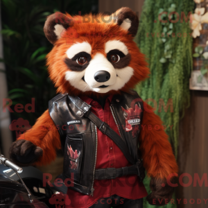 Rød Panda maskot kostume...