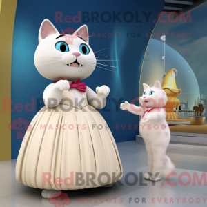 Mascotte de chat crème...