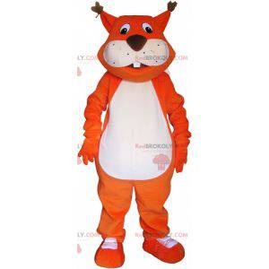 Jätte orange räv för maskot med en stor svans - Redbrokoly.com