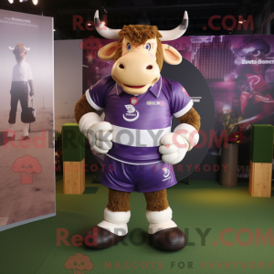 Purple Bull mascot costume...