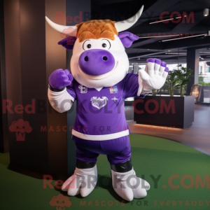 Purple Bull maskot kostume...