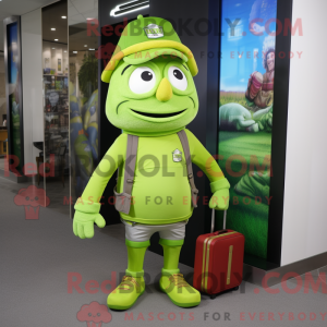 Limegrøn Chief maskot...