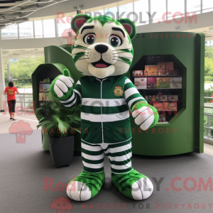 Máscara de tigre verde...