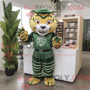 Máscara de tigre verde...