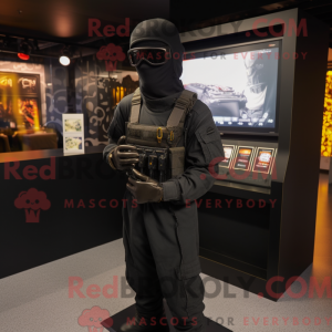 Black Gi Joe mascot costume...