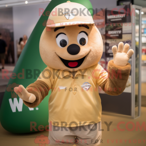 Tan Rugby Ball maskot...