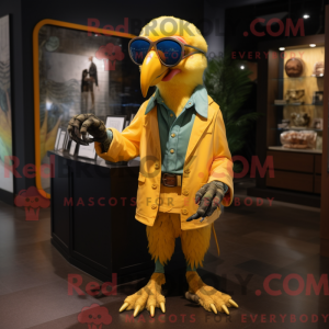 Gull Macaw maskot drakt...