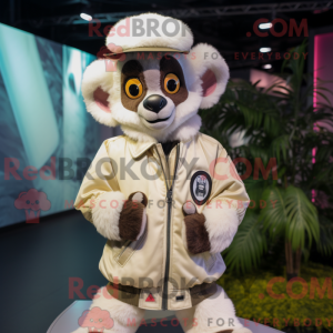 Kremowa maskotka Lemur...