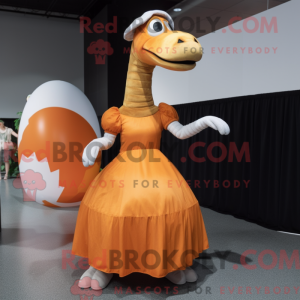 Rust Brachiosaurus mascot...
