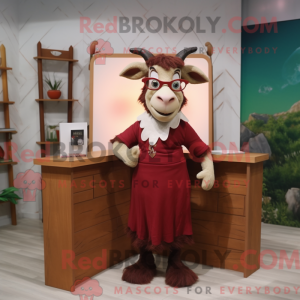 Maroon Goat maskot...
