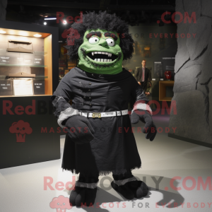 Mascotte de monstre noir de...